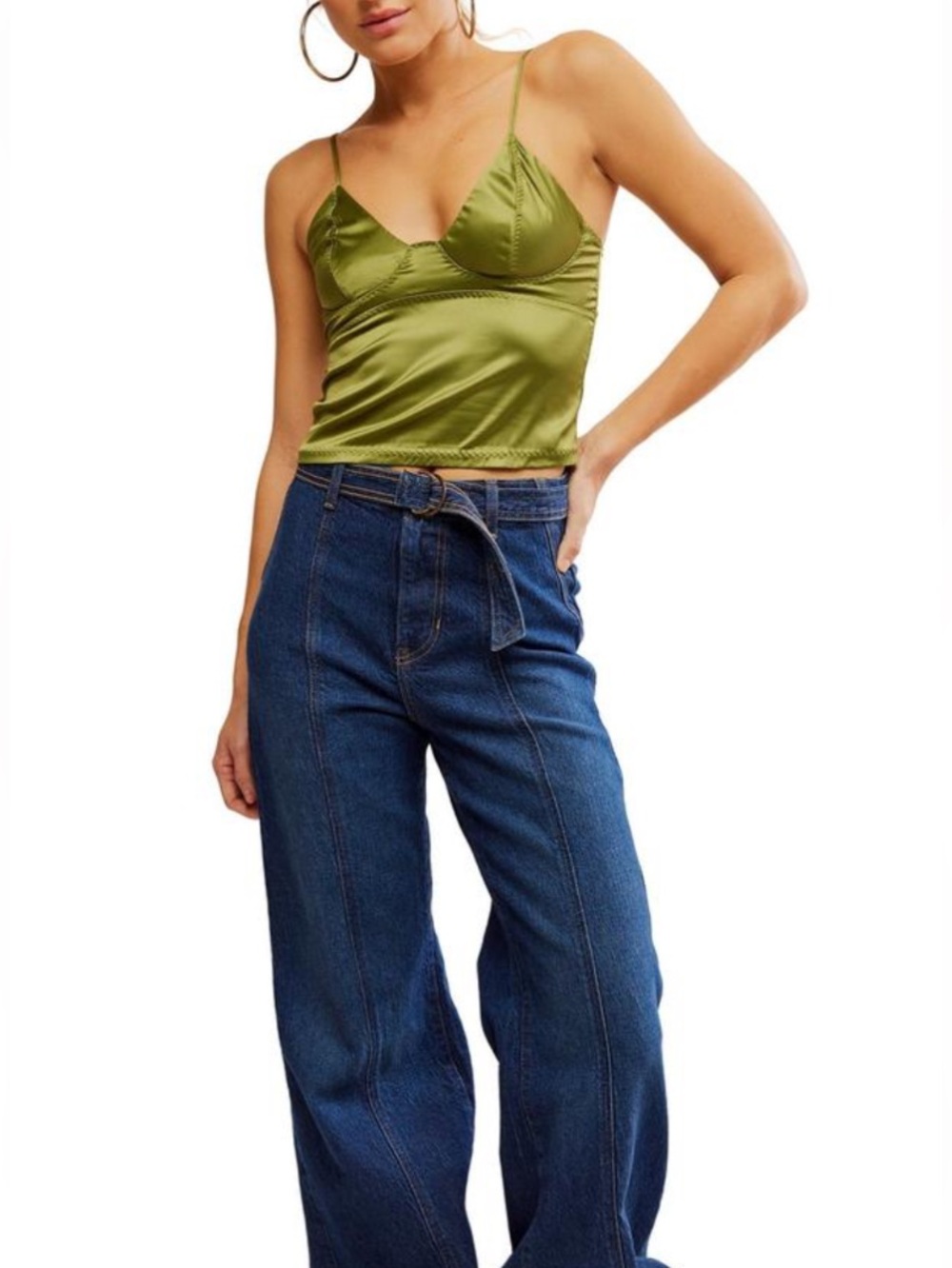 Free people satin cami 
New with tags MEDIUM